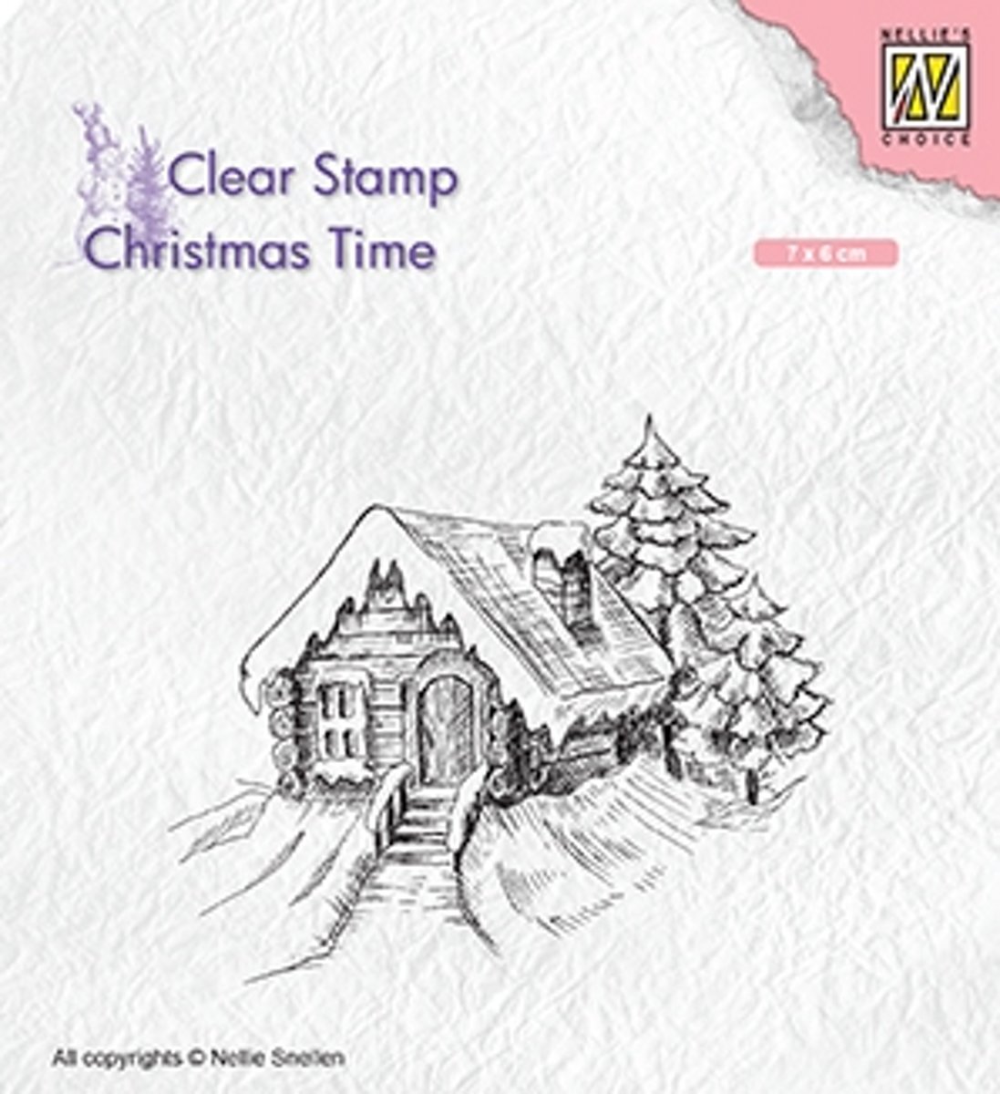 CT030 Clear Stamps Christmas time Cosily snowy cottage